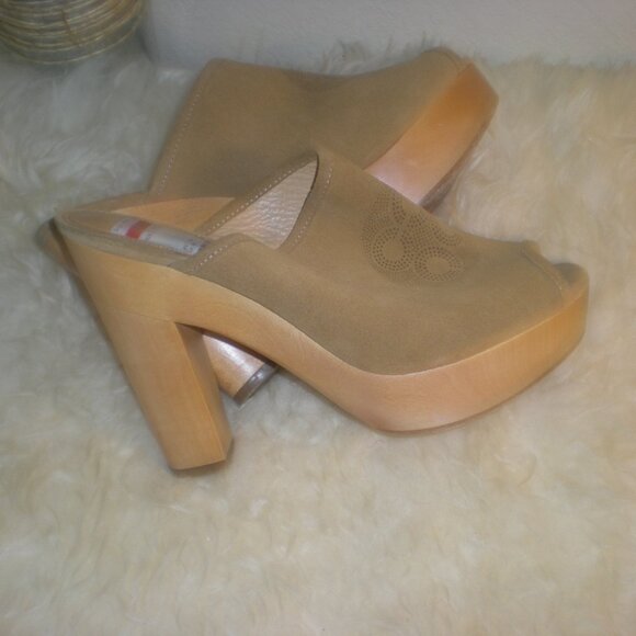 COACH BRAND  Platform  Mule  Sandal   Tan  Size 8B  JANETT - Picture 6 of 7